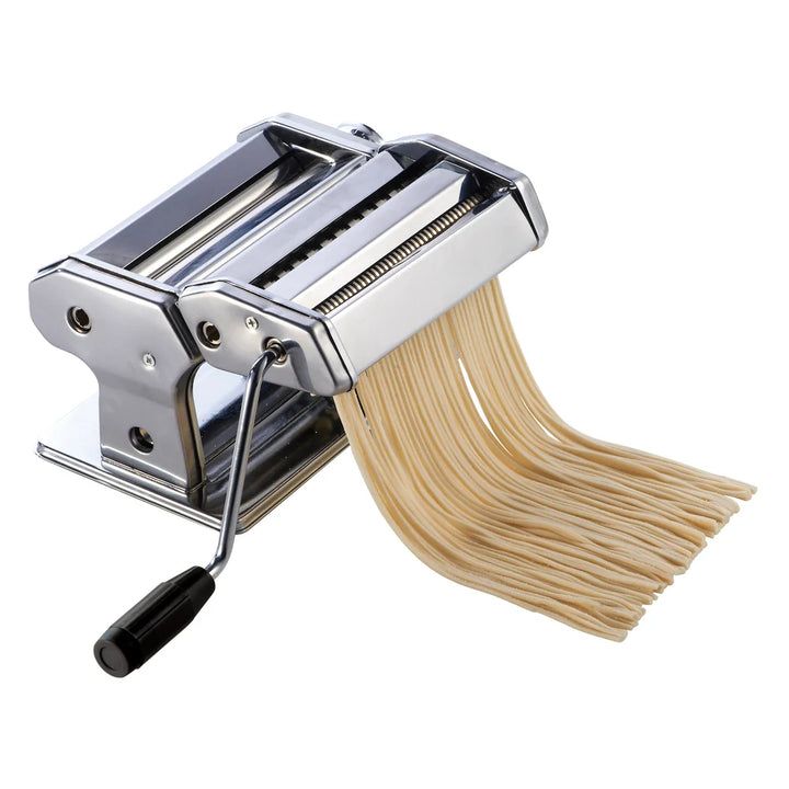 Winco NPM-7 Stainless Stell Pasta Maker with Detachable Cutter, 7"