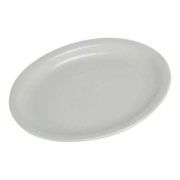 Yanco NR-40 Normandy Platter, Narrow Rim, 7.25" Length, 5.625" Width, China, Pack of 36