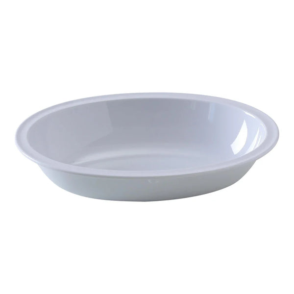 Yanco NS-048W Nessico Oval Bowl, 48 oz Capacity, 10.75" Length, 7.75" Width, 2.5" Height, White Melamine, Pack of 24