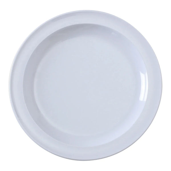 Yanco NS-110W Nessico Round Dinner Plate, 10.25" White Melamine, Pack of 24