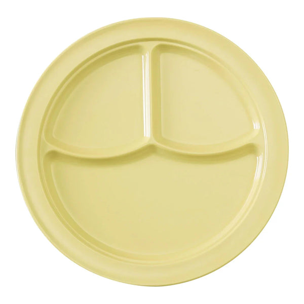 Yanco NS-703Y Nessico 3-Compartment Plate, 10.875" Yellow Melamine, Pack of 24