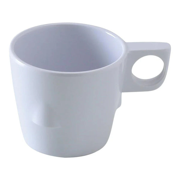 Yanco NS-9011W Coupe Pattern Coffee/Tea Cup, 8 oz Capacity, 3" Diameter, 2.75" Height, Melamine, White Color, Pack of 48