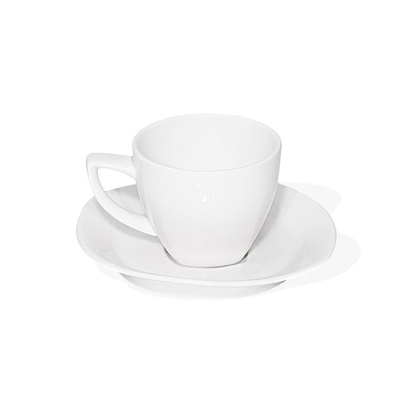 Furtino England Nuovo 16cm/6'' White Porcelain Saucer, Pack of 6