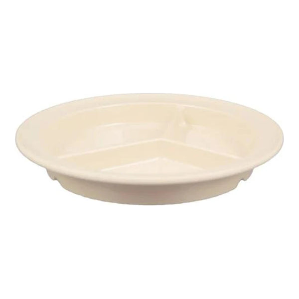 Thunder Group NS701T 8-3/4" x 1-1/4" Melamine Deep Compartment Plate Pack of 12