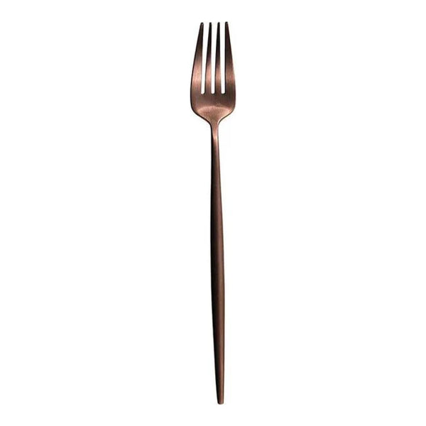 Furtino England Oscar Table Fork Matt Copper 18/10 Stainless Steel Table Fork 8mm, Pack Of 12