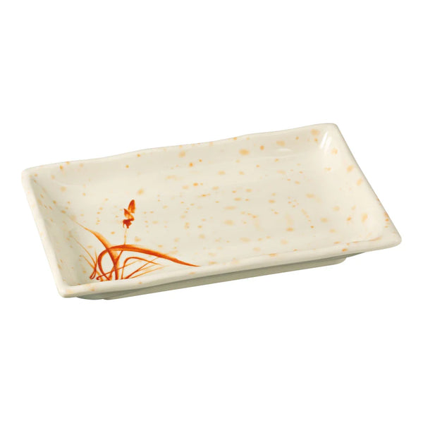 Yanco OR-2408 Orchis 5.5" Rectangular Plate, Gold Melamine, 9oz, Pack of 48