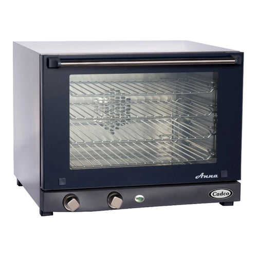 Cadco Anna OV-023 4-Shelf Half Size Medium-Duty Manual Countertop Convection Oven - 208-240V