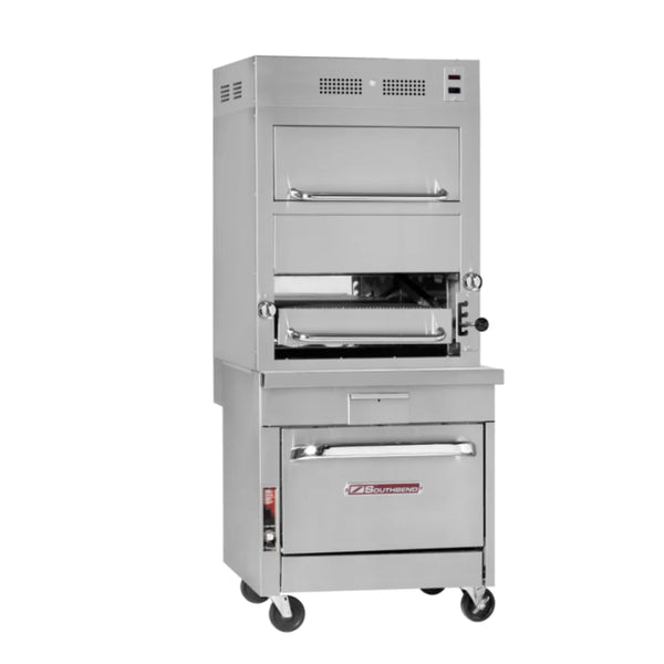 Southbend P32A-171 32” Match Infrared Broiler Gas Single Deck With Warming Oven And Convection Oven Base 149000 Total Btu