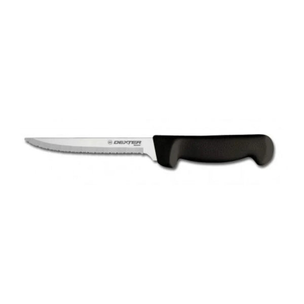 Dexter Russell P94847B Basics 6" Scalloped Utility Knife Black Handle 31627B