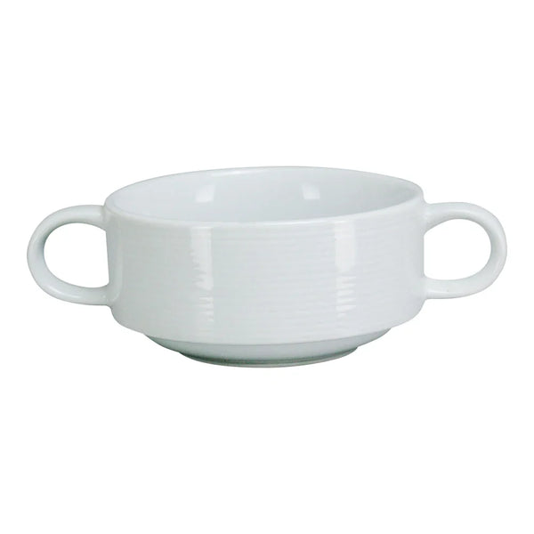 Yanco PA-404 Paris Bouillon 4" Cup with Handles, White Porcelain, 10oz - Pack of 36