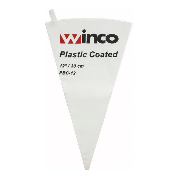 Winco PBC-12 12" Cotton Pastry Bag with Plastic Coating