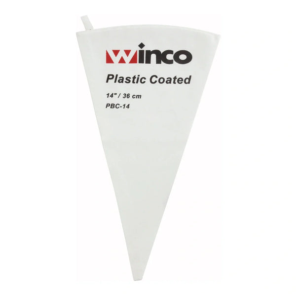 Winco PBC-14 14" Cotton Pastry Bag with Plastic Coating