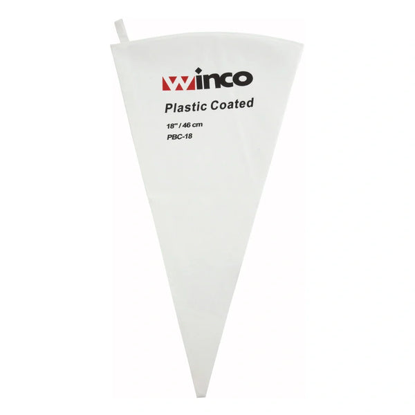 Winco PBC-18 18" Cotton Pastry Bag with Plastic Coating
