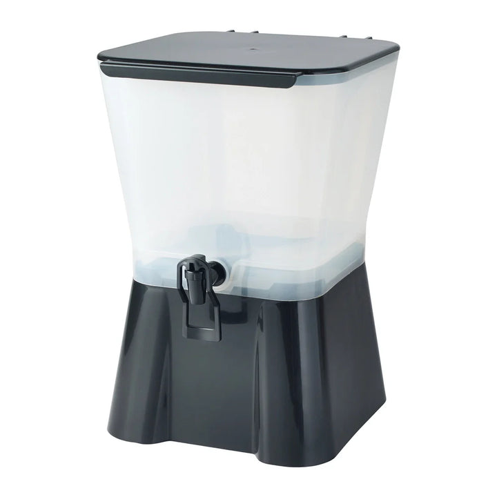 Winco PBD-3SK Plastic Square Beverage Dispenser, 3 Gallon