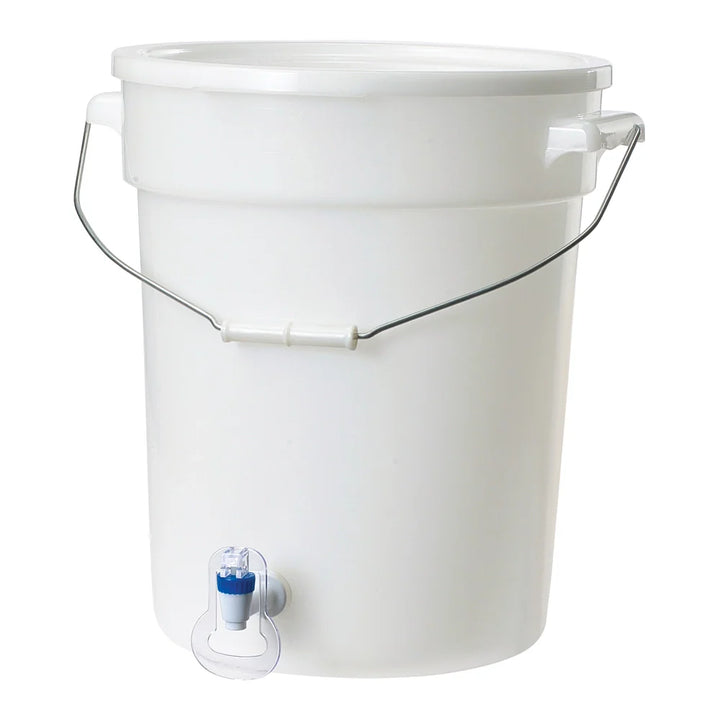 Winco PBDW-22 6 Gallon White Round Beverage Dispenser