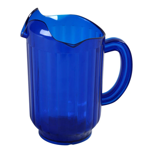 Yanco PC-060B Pitcher 5", 3-Spouts, Blue Plastic, 60 oz - Pack of 12