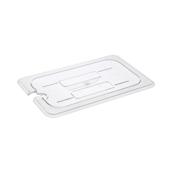 CAC China PCSL-QC Cover PC Food Pan Notched 1/4 Size /Each