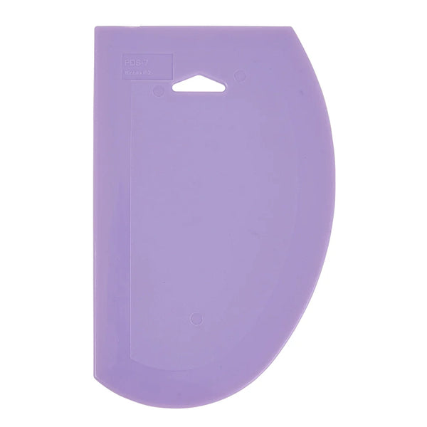 Winco PDS-7P Purple Plastic Allergen Free Dough Scrapers, 7-1/2" x 4-3/4", 6pcs/pk