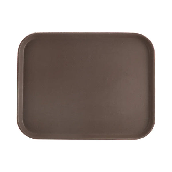 CAC China PDTD-1418BN Tray Super Plastic Rect. Brown 18x14" Case of 12 Pcs