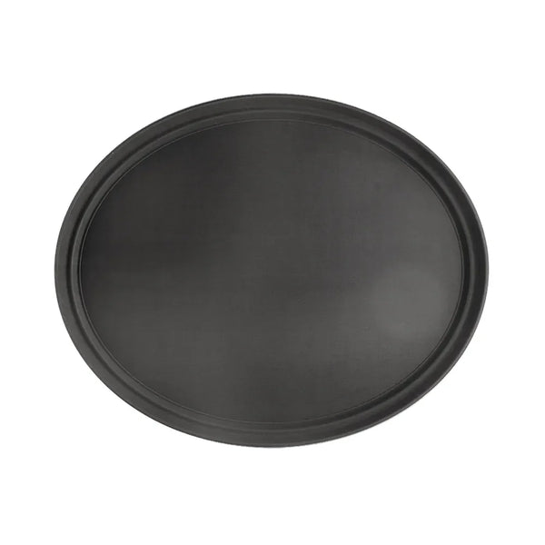 CAC China PDTO-2722BK Tray Super Plastic Oval Black 27x22" Case of 6 Pcs