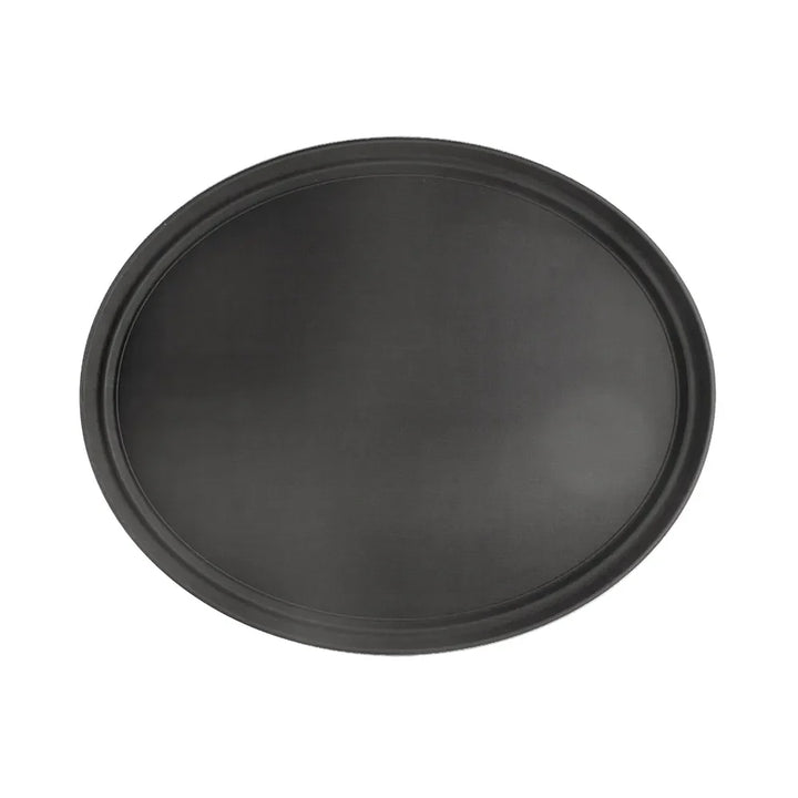 CAC China PDTO-2722BK Tray Super Plastic Oval Black 27x22" Case of 6 Pcs