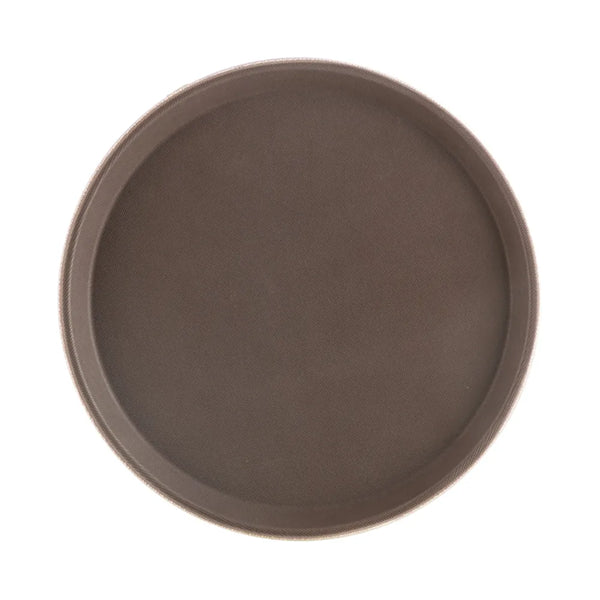 CAC China PDTR-11BN Tray Super Plastic Round Brown 11"Dia Case of 12 Pcs