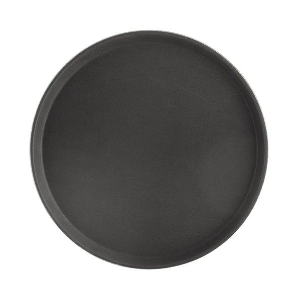 CAC China PDTR-14BK Tray Super Plastic Round Black 14"Dia Case of 12 Pcs