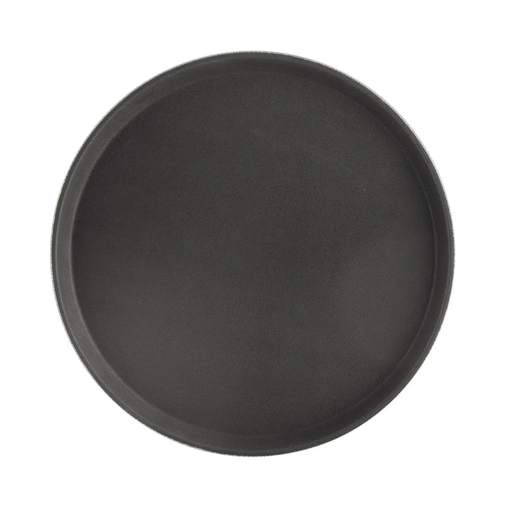 CAC China PDTR-14BK Tray Super Plastic Round Black 14"Dia Case of 12 Pcs