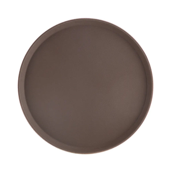 CAC China PDTR-16BN Tray Super Plastic Round Brown 16"Dia Case of 12 Pcs