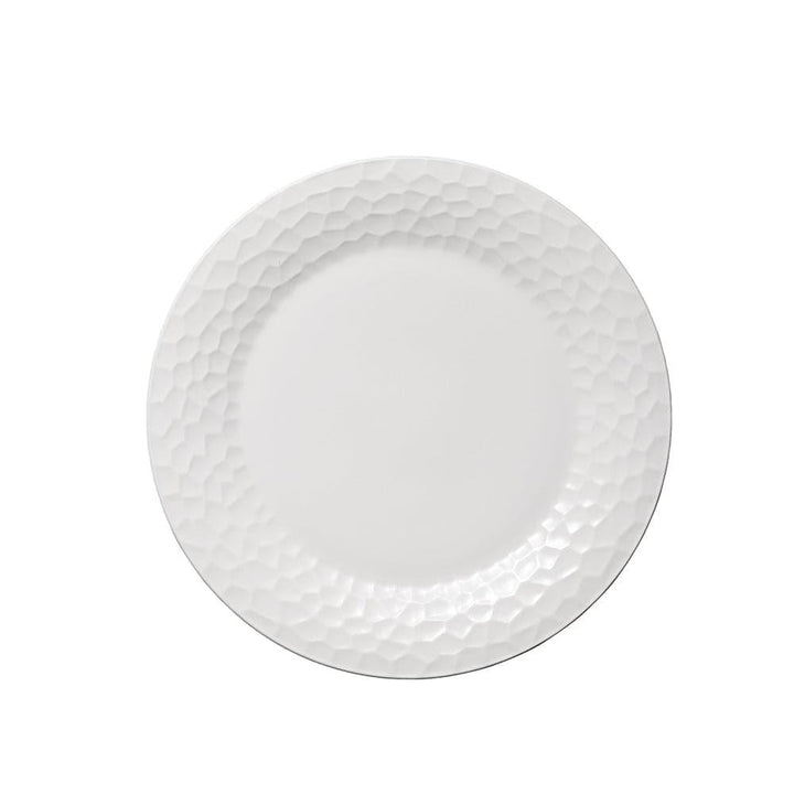 Furtino England Pebble 23cm/9" White Porcelain Flat Plate, Pack of 6