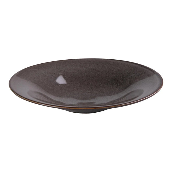 Yanco PK-410 Peacock 10.5" Round Soup/Salad Plate, Gray Porcelain,  15oz - Pack of 24