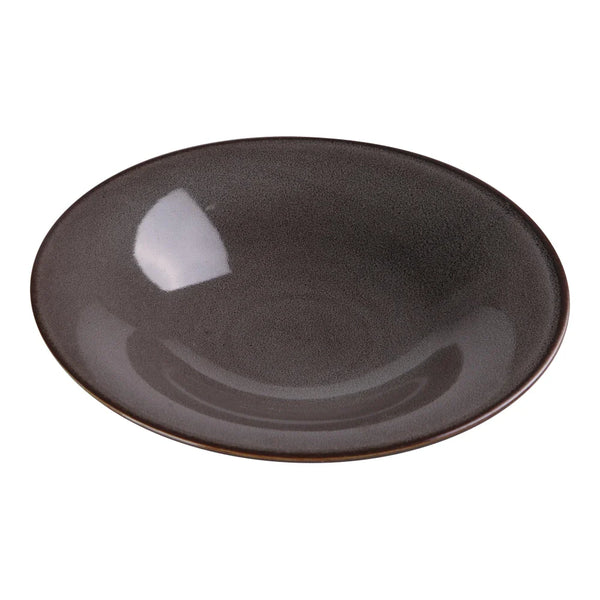 Yanco PK-411 Peacock 11.5" Round Soup/Salad Plate, Gray Porcelain, 20oz - Pack of 12