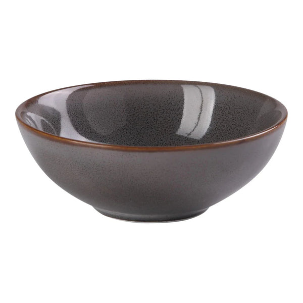 Yanco PK-804 Peacock 4.5" Round Soup Bowl, Gray Porcelain, 6oz - Pack of 36