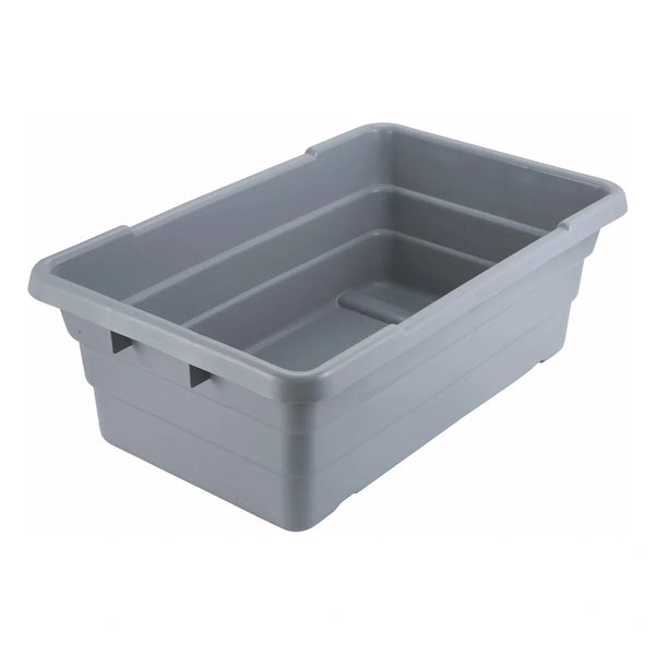 Winco PL-8 Stackable Gray Nesting Lug, 24" x 15" x 8"