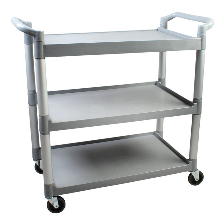 Thunder Group PLBC3316G 33-1/2" x 16-1/8" 3-Tier Bus Cart Gray