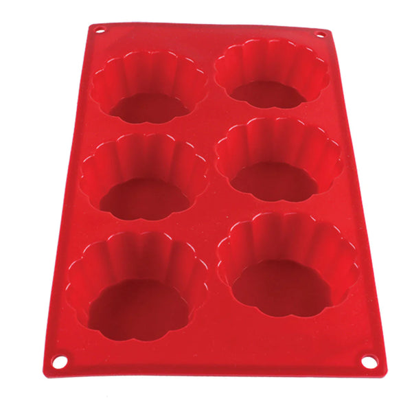 Thunder Group PLBM010S 3.7 oz Silicone 6 Cavities Brioche Baking Mold