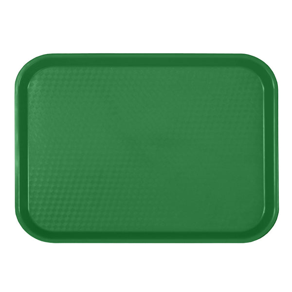 Thunder Group PLFFT1014GR 10-1/2" x 13-5/8" Polypropylene Rectangular Fast Food Tray Green