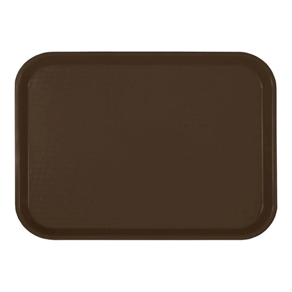 Thunder Group PLFFT1216BR 12" x 16-1/4" x 7/8" Polypropylene Rectangular Fast Food Tray Brown