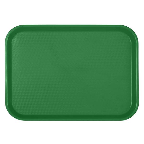 Thunder Group PLFFT1216GR 12" x 16-1/4" x 7/8" Polypropylene Rectangular Fast Food Tray Green