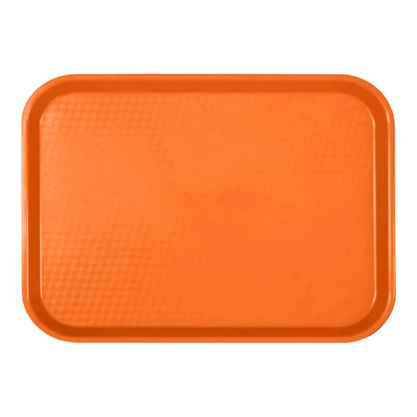 Thunder Group PLFFT1216RR 12" x 16-1/4" x 7/8" Polypropylene Rectangular Fast Food Tray Orange