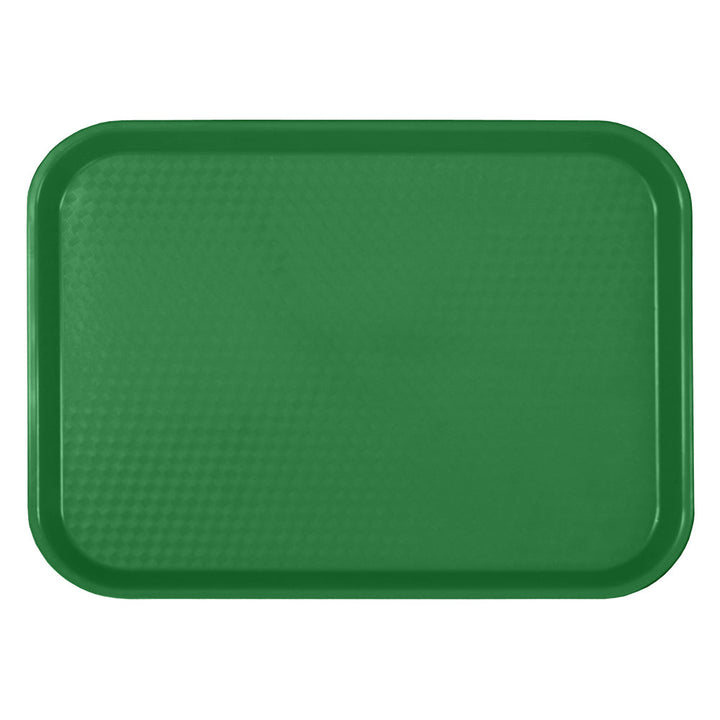 Thunder Group PLFFT1418GR 14" x 17-3/4" x 7/8" Polypropylene Rectangular Fast Food Tray Green