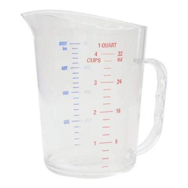 Thunder Group PLMD032CL 1 Liter/1 Quart Polycarbonate Measuring Cup with U.S. and Metric Measurements