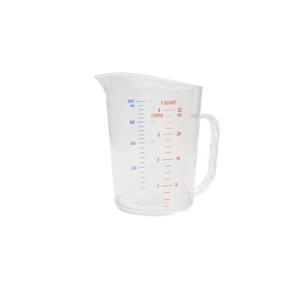 Thunder Group PLMD032CL 1 Liter/1 Quart Polycarbonate Measuring Cup with U.S. and Metric Measurements