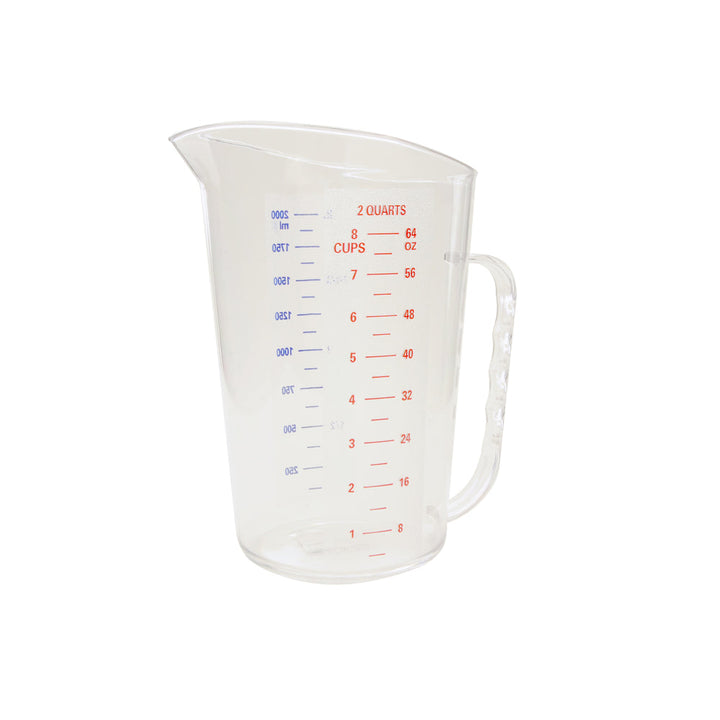 Thunder Group PLMD064CL 2 Liter/2 Quart Polycarbonate Measuring Cup with U.S. and Metric Measurements