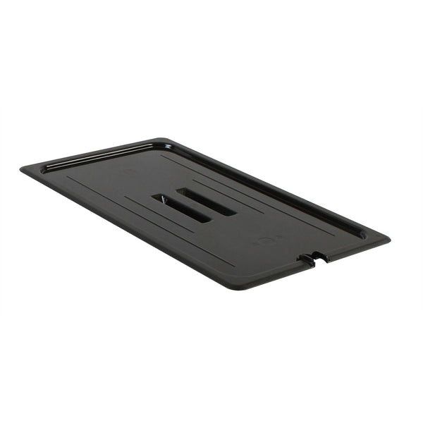 Thunder Group PLPA7000CSBK Polycarbonate Black Slotted Cover For Full Size Food Pan