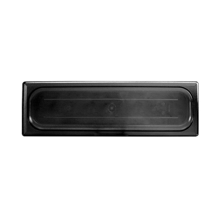 Thunder Group PLPA7120LCBK Polycarbonate Black Half Size Long Solid Cover For Food Pan