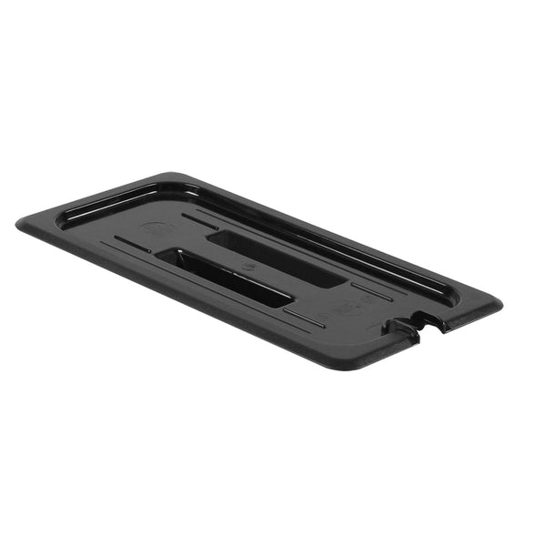 Thunder Group PLPA7130CSBK Polycarbonate Black Slotted Cover For Third Size Food Pan