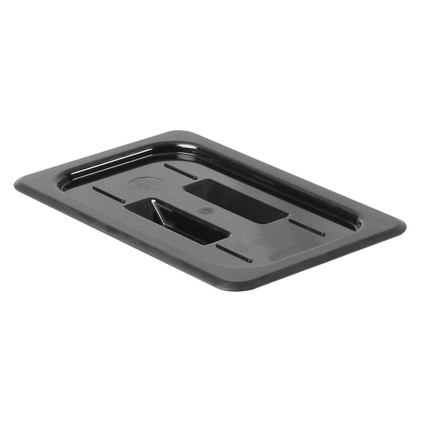 Thunder Group PLPA7140CBK Polycarbonate Black Solid Cover For Quarter Size Food Pan