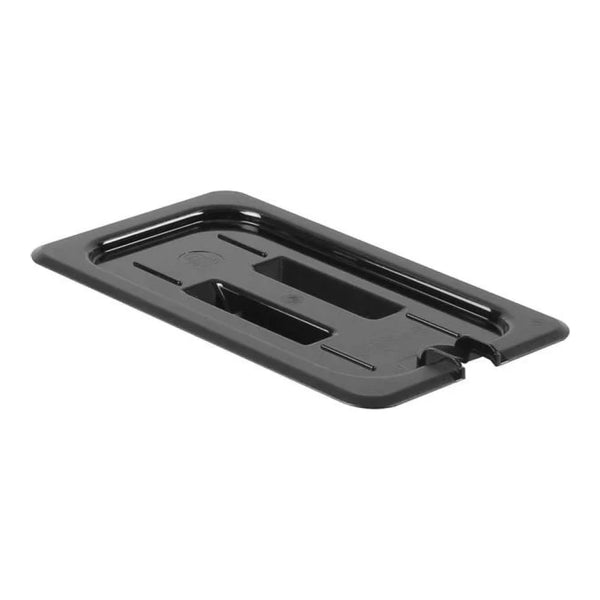 Thunder Group PLPA7140CSBK Polycarbonate Black Slotted Cover For Quarter Size Food Pan