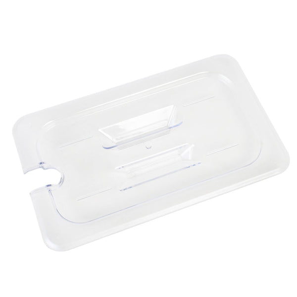 Thunder Group PLPA7140CS Polycarbonate Clear Slotted Cover For Quarter Size Food Pan